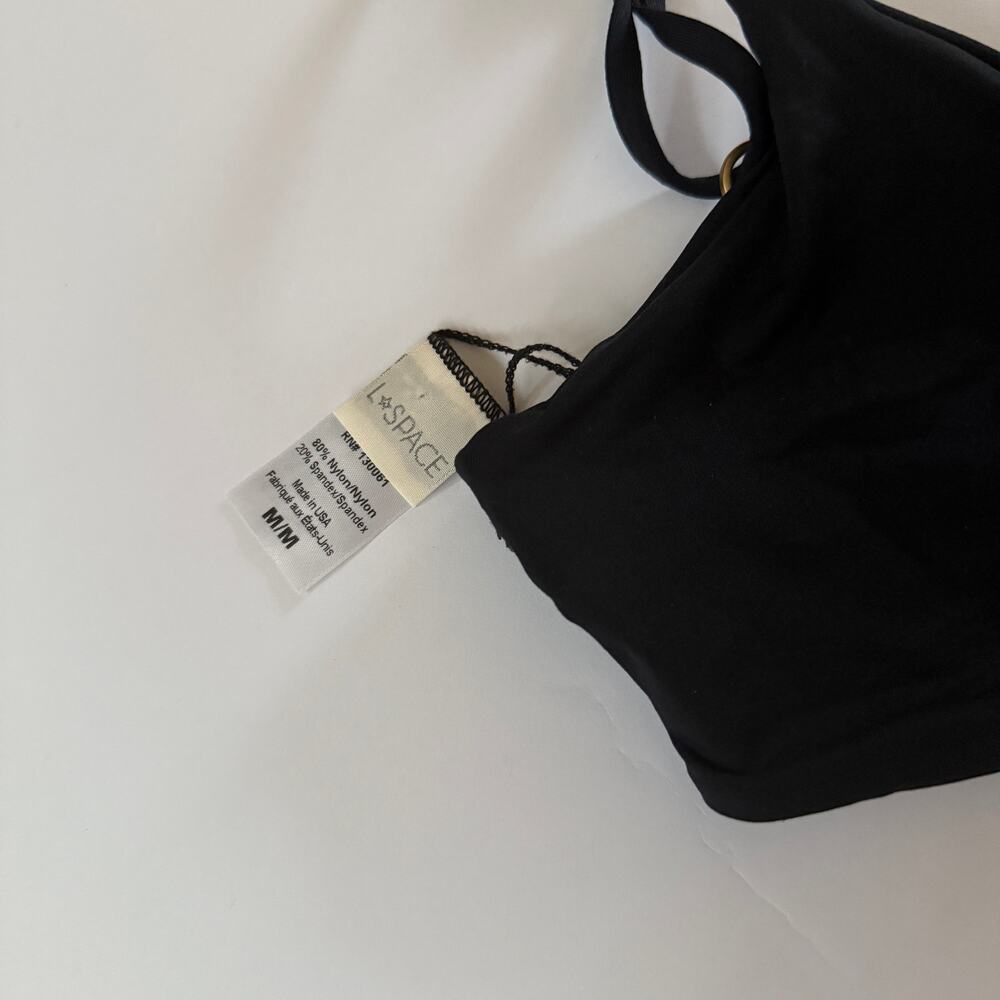 LSPACE Flashback Bikini Tie Front Top Sz Medium C015 - Picture 5 of 6